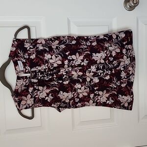 Calvin Klein Sleeveless Printed Pleated Neck Cami Blouse Small